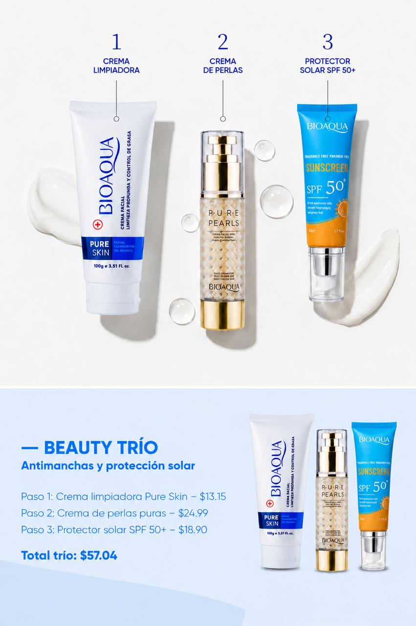 Beauty Trío — Antimanchas y Protección Solar