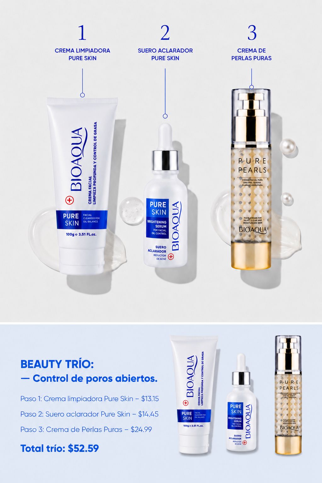 Beauty Trío — Control de Poros Abiertos